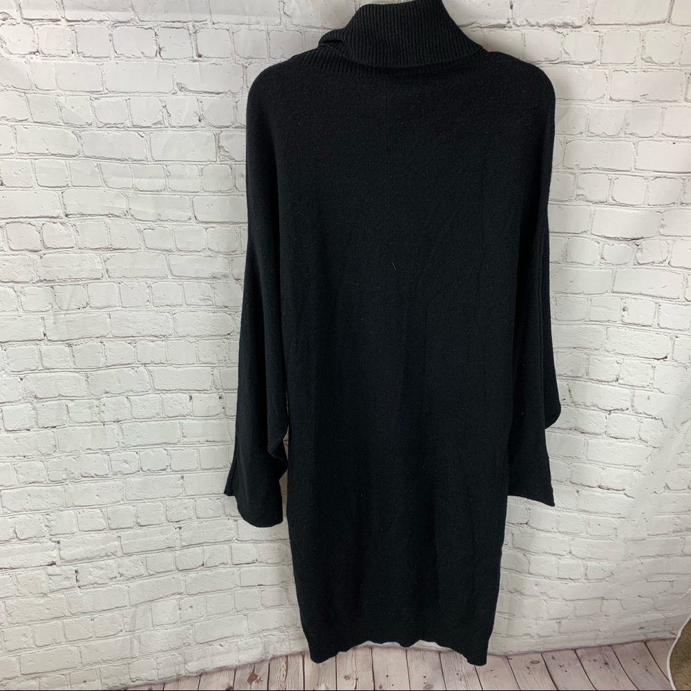 Maison De Papillon Yoko Cuffed Cashmere Sweater Dress Black Size L - Picture 5 of 8